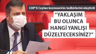 CHP'li Ceylan koronavirüs tedbirlerini eleştirdi: "Yaklaşım bu olunca hangi yanlışı düzelteceksiniz?"