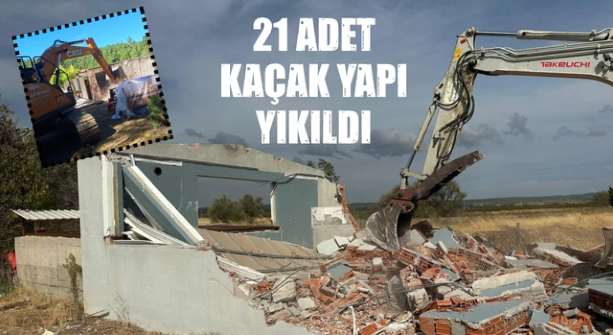 Bayrami&ccedil;&rsquo;te 21 adet ka&ccedil;ak yapı yıkıldı!