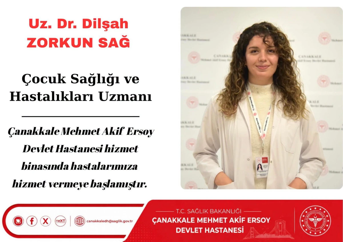 &Ccedil;anakkale devlet hastanesinde yeni &ccedil;ocuk doktoru g&ouml;reve başladı