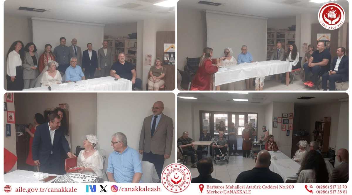 Çanakkale Huzurevinde hayatlarını birleştirdiler