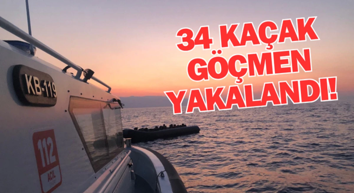Çanakkale’de 34 kaçak göçmen yakalandı!