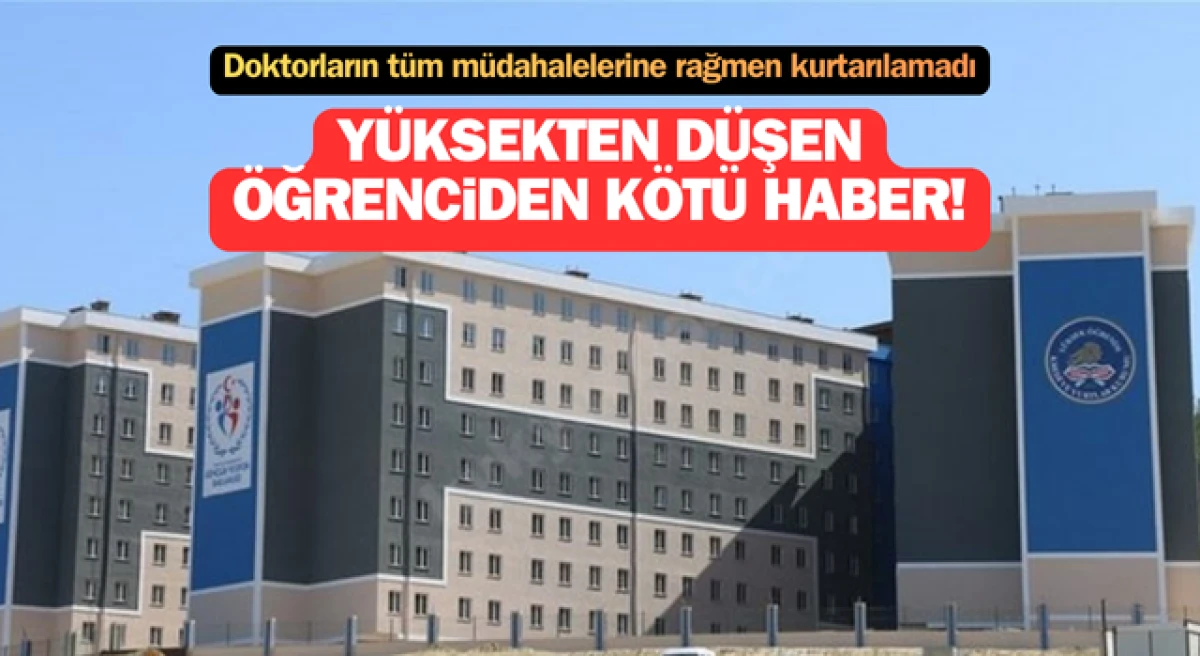 &Ccedil;anakkale&rsquo;de y&uuml;ksekten d&uuml;şen &ouml;ğrenciden k&ouml;t&uuml; haber!