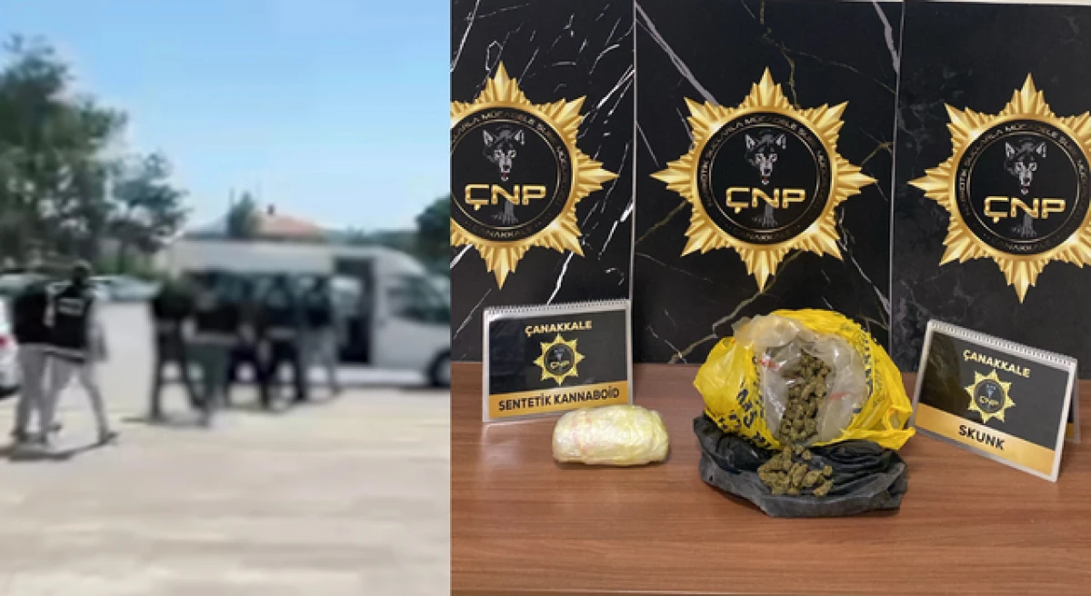 &Ccedil;anakkale&rsquo;deki uyuşturucu operasyonunda 2 tutuklama!