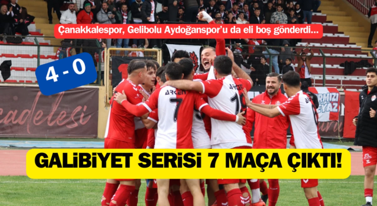 Çanakkalespor’un galibiyet serisi 7 maça çıktı!
