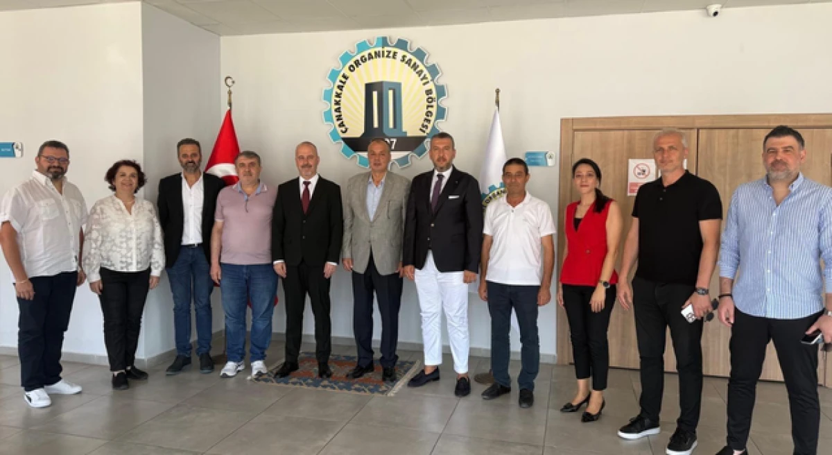 &Ccedil;TSO y&ouml;netiminden, &Ccedil;anakkale OSB Başkanı Erkan&rsquo;a hayırlı olsun ziyareti