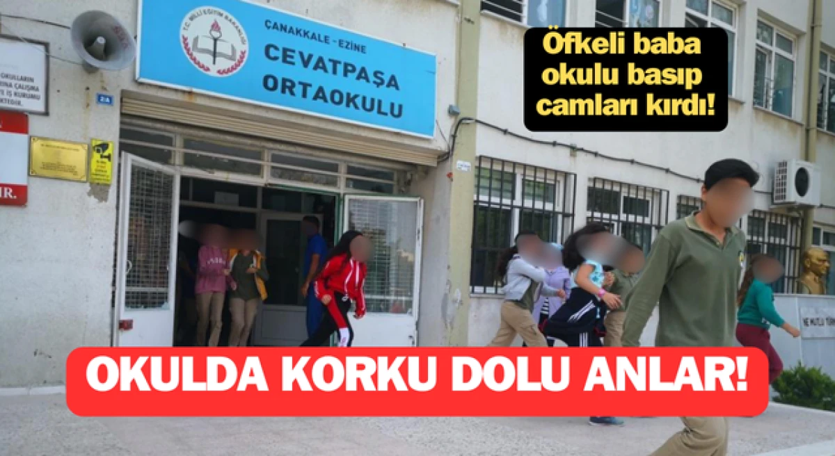 Ezine'deki ortaokulda korku dolu anlar!