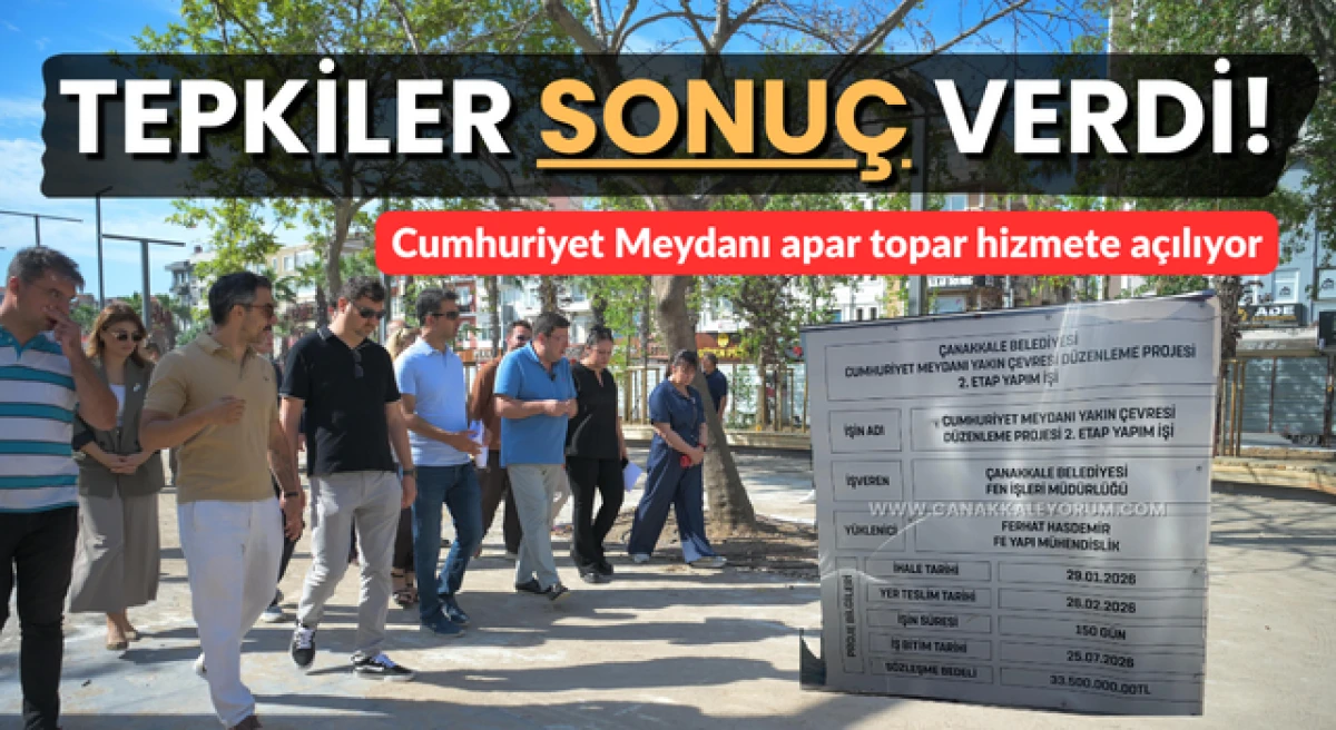 Tepkiler sonu&ccedil; verdi: Cumhuriyet Meydanı apar topar hizmete a&ccedil;ılıyor!