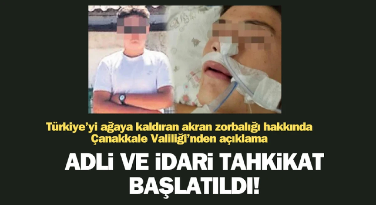 Türkiye’yi ayağa kaldıran akran zorbalığına Çanakkale Valiliği’nden açıklama!