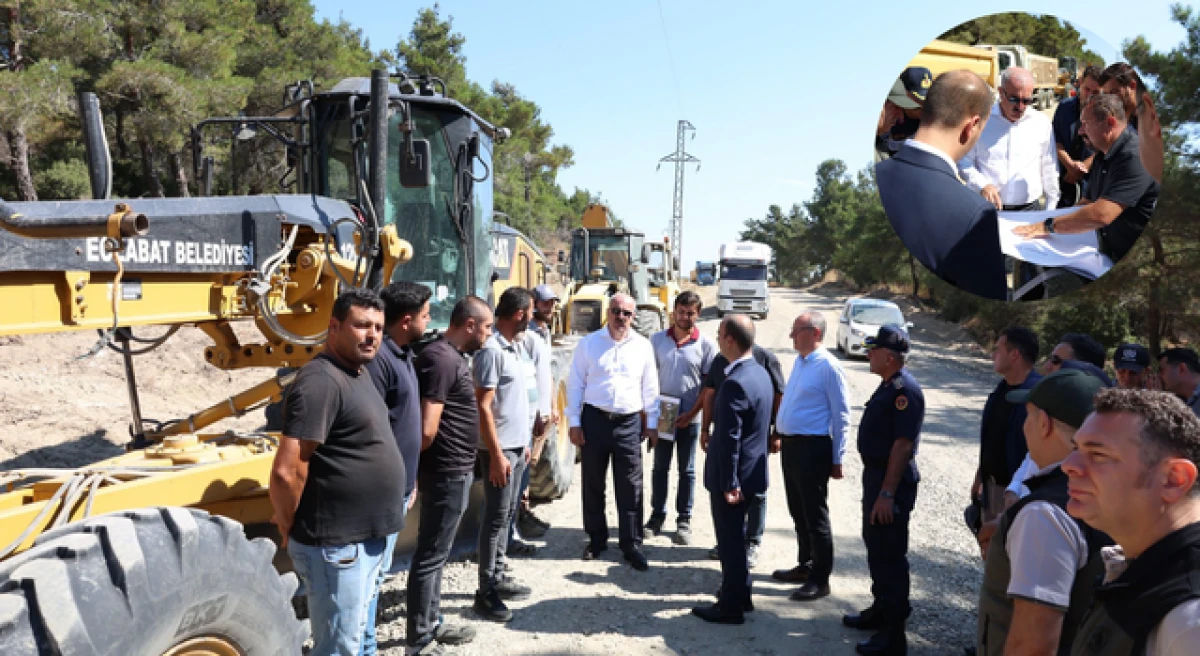 Vali Toraman, Eceabat&rsquo;taki yol &ccedil;alışmasını inceledi