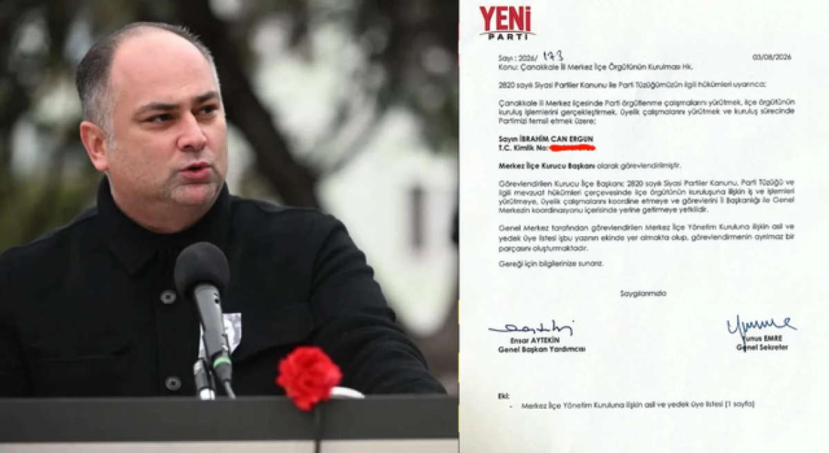 Yeni Parti &Ccedil;anakkale Merkez İl&ccedil;ede İbrahim Can Ergun d&ouml;nemi