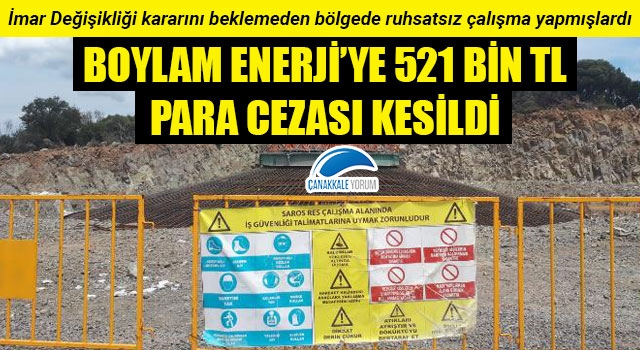 Boylam Enerji'ye 521 bin TL para cezası kesildi