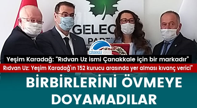 Yeşim Karadağ ve Rıdvan Uz birbirlerini övmeye doyamadı