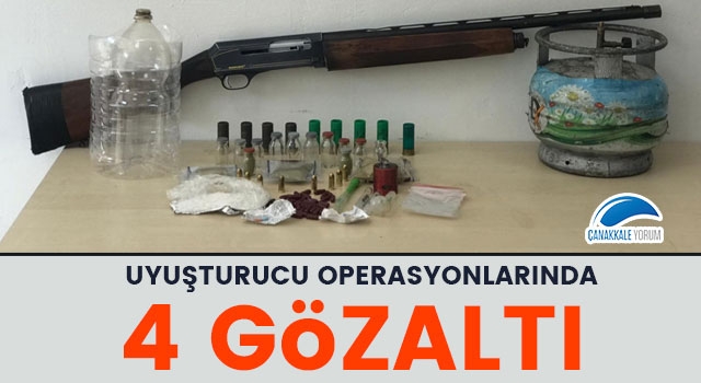 Çanakkale'deki uyuşturucu operasyonlarında 4 gözaltı!