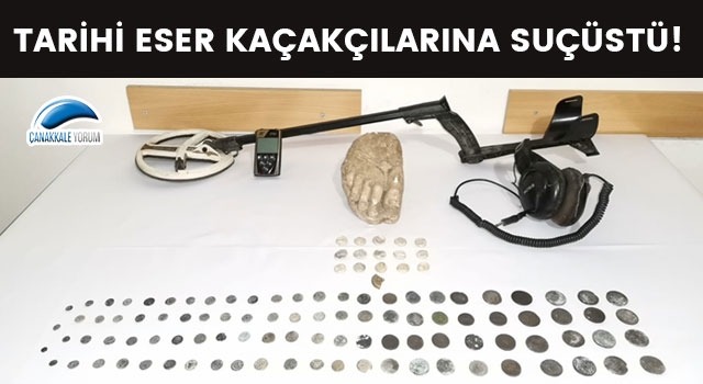 Ezine’de tarihi eser kaçakçılarına suçüstü!