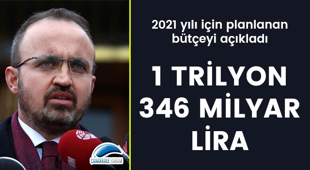 Bülent Turan: “2021 yılı bütçesi 1 trilyon 346 milyar lira olarak planlanıyor”