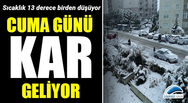 Sıcaklıklar 13 derece birden düşüyor, Cuma günü kar geliyor!