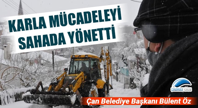 Başkan Öz, karla mücadeleyi sahada yönetti