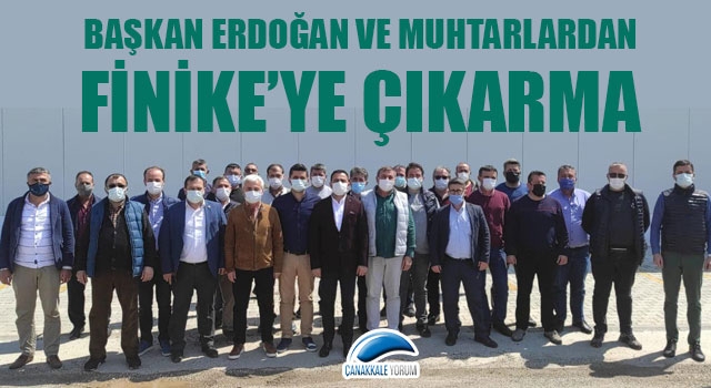 Başkan Erdoğan ve muhtarlardan Finike’ye çıkarma