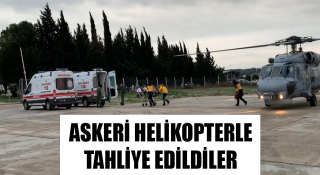 Gökçeada'da hastaların imdadına askeri helikopter yetişti