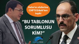Kalın'ın sözlerine CHP'li Erkek'ten tepki: "Bu tablodan sorumlu kim?"