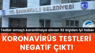 Karantinaya alınan 92 kişiden iyi haber: Koronavirüs testleri negatif çıktı