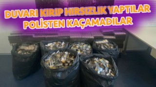Çanakkale'de dükkan duvarını kırıp 300 bin liralık tütün çalan hırsızlar yakalandı!