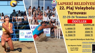 Lapseki Belediyesi Plaj Voleybolu Turnuvası başlıyor