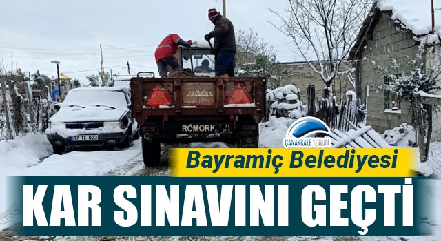 Bayramiç Belediyesi kar sınavını geçti