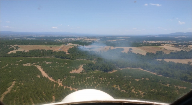 Ezine'deki orman yangını kontrol altına alındı