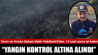 Bakan Pakdemirli: "Yangın kontrol altına alındı"