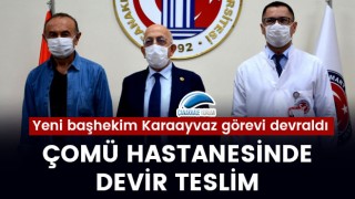 ÇOMÜ Hastanesinde devir teslim: Yeni başhekim Karaayvaz görevi devraldı