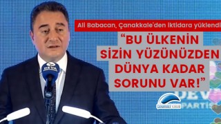 Ali Babacan, Çanakkale'den iktidara yüklendi: "Bu ülkenin sizin yüzünüzden dünya kadar sorunu var!"