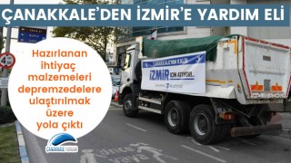 Çanakkale'den İzmir'e yardım eli