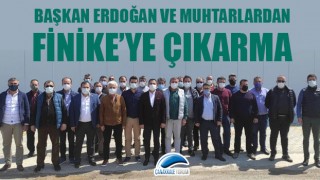 Başkan Erdoğan ve muhtarlardan Finike’ye çıkarma