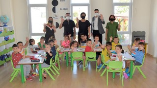Başkan Erdoğan, kreş öğrencilerinin heyecanını paylaştı