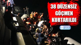 Eceabat açıklarında 38 düzensiz göçmen kurtarıldı