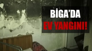 Biga'da ev yangını!
